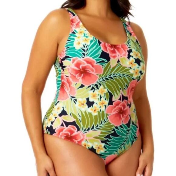 Hurley Ladies Swimsuit Poppy Tropical Size XXL NWT - Picture 6 of 7
